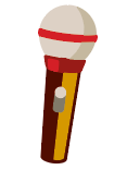Illustratie handheld microfoon.